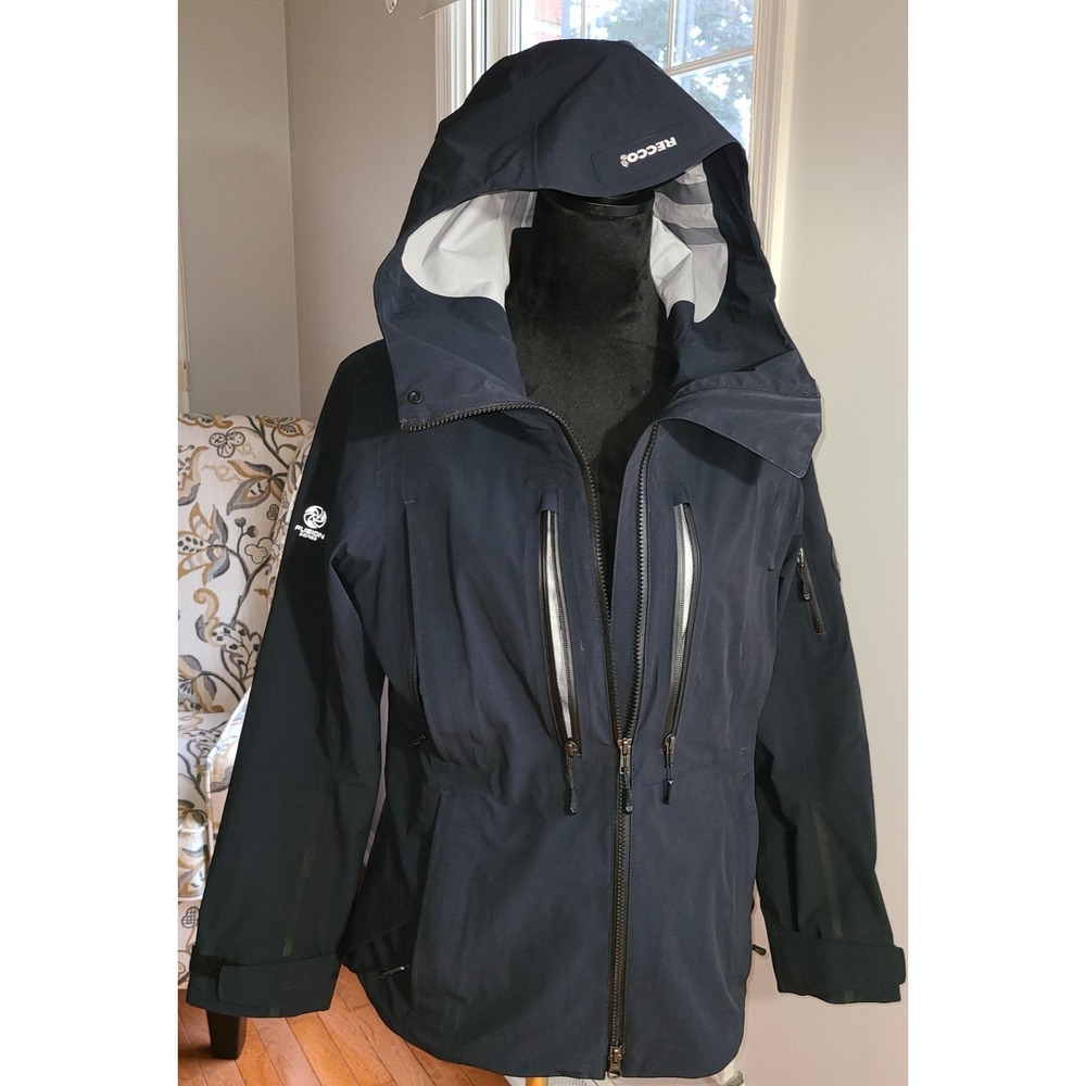 Obermeyer Fusion Series Ski Jacket Black Waterproof Insulated 6 RECCO Rich Aspen